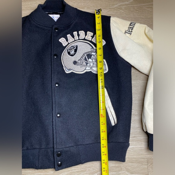 Vintage Chalk Line Oakland Raiders NFL Varsity Letterman Jacket Men Size MEDIUM - Picture 7 of 14